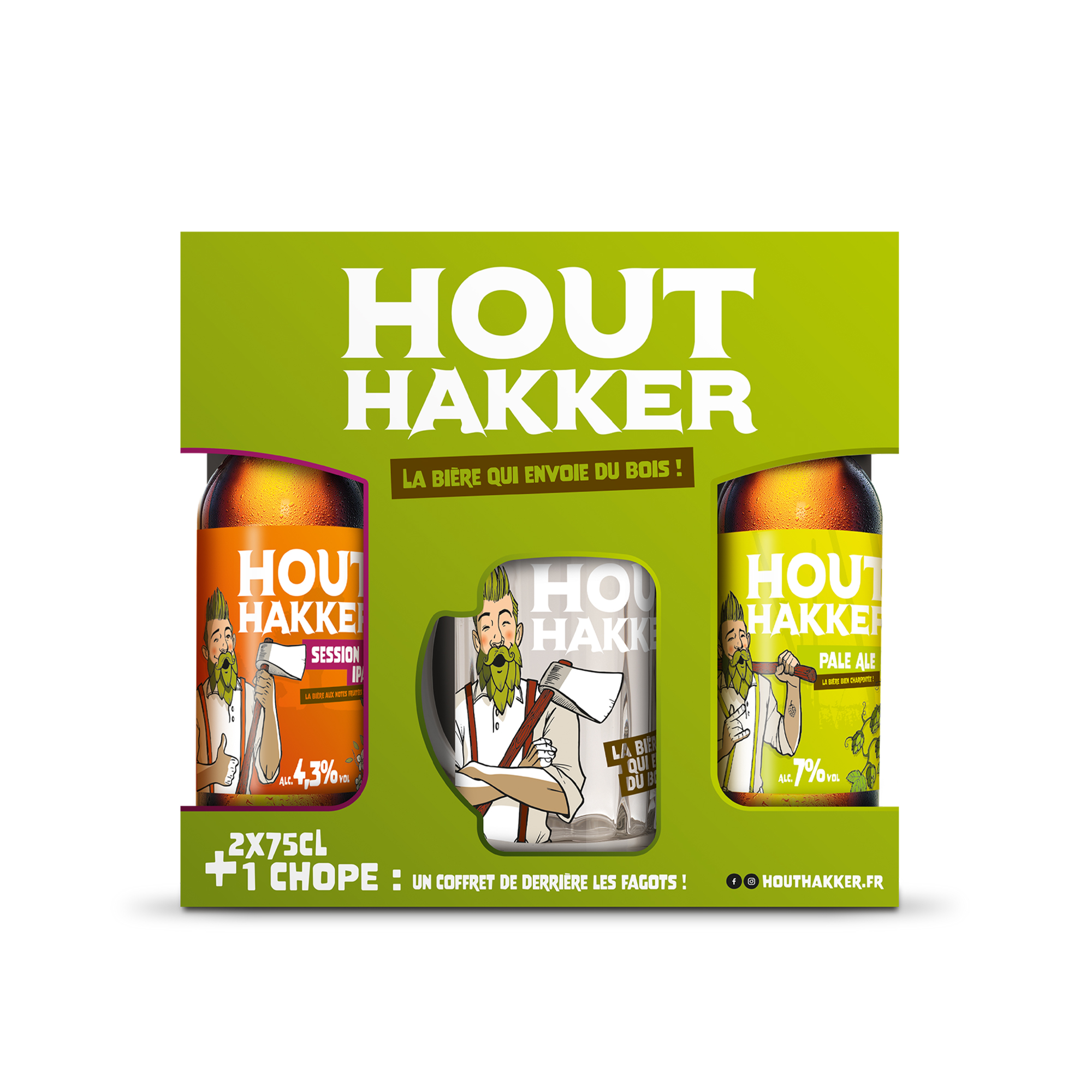 Houthakker coffret dégustation. La bière qui envoie du bois. Un coffret de derrière les fagots